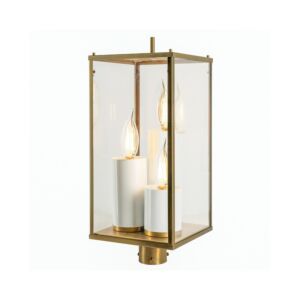 Back Bay  Outdoor Post Lantern in Aged Brass by ELK Home