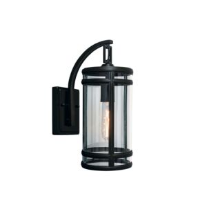 New Yorker  Outdoor Wall Sconce in Acid Dipped Black by ELK Home