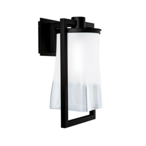 Drape  Outdoor Wall Sconce in Matte Black by ELK Home