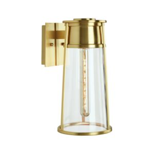 Cone  Outdoor Wall Sconce in Satin Brass by ELK Home