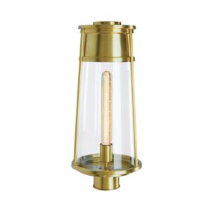 Cone  Outdoor Post Lantern in Satin Brass by ELK Home