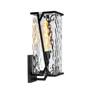 Waterfall  Outdoor Wall Sconce in Matte Black by ELK Home