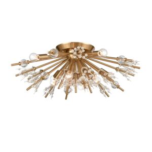 Starburst  Semi Flush Mount in Satin Brass by ELK Home