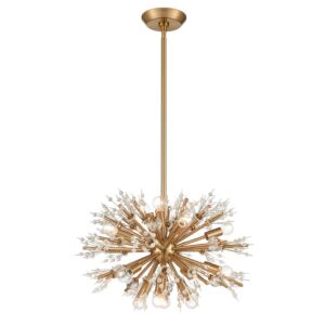 Starburst  Chandelier in Satin Brass by ELK Home