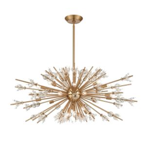 Starburst 29 Light Chandelier in Satin Brass by ELK Home