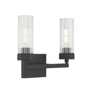 Lida  Bathroom Vanity Light in Matte Black by ELK Home