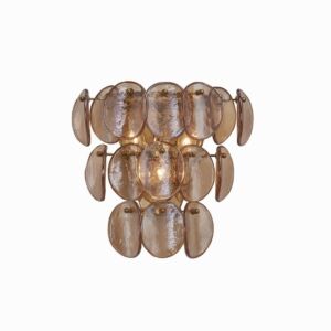 Uroko  Wall Sconce in Polished Winter Brass by Kalco