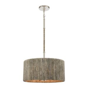 Abaca  Chandelier in Polished Nickel by ELK Home