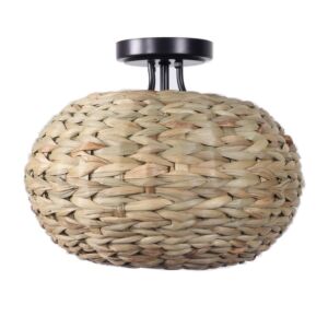 Cove  Semi Flush Mount in Natural by ELK Home