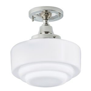 Schoolhouse  Flush Mount in Polished Nickel by ELK Home