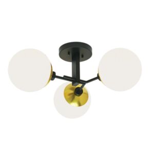 Triple Play  Semi Flush Mount in Matte Black by ELK Home