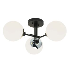 Triple Play  Semi Flush Mount in Matte Black by ELK Home