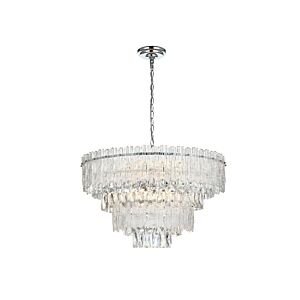 Emilia  Chandelier in Chrome And Clear by Elegant Lighting