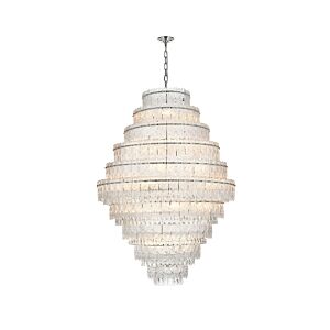 Emilia 33 Light Chandelier in Chrome And Clear by Elegant Lighting