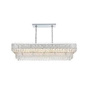 Emilia  Chandelier in Chrome And Clear by Elegant Lighting