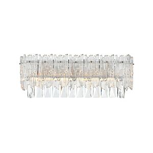 Emilia  Wall Sconce in Chrome And Clear by Elegant Lighting