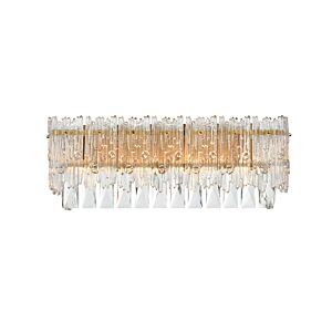 Emilia  Wall Sconce in Satin Gold And Clear by Elegant Lighting