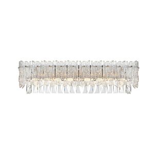 Emilia  Wall Sconce in Chrome And Clear by Elegant Lighting