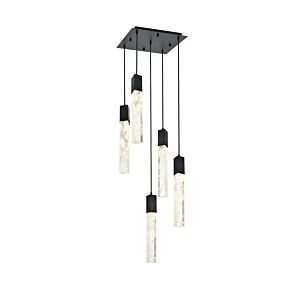 Aurora  Pendant in Black And Clear by Elegant Lighting