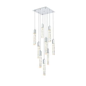 Aurora  Pendant in Chrome And Clear by Elegant Lighting