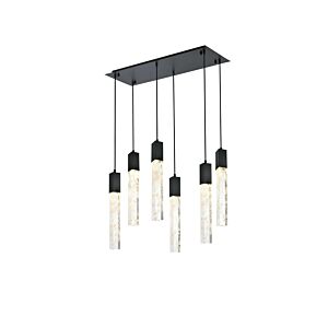 Aurora  Pendant in Black And Clear by Elegant Lighting