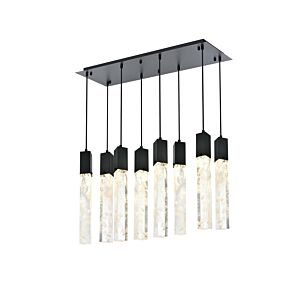 Aurora  Pendant in Black And Clear by Elegant Lighting