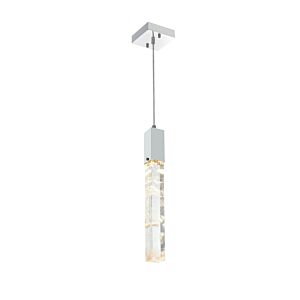 Aurora  Pendant in Chrome And Clear by Elegant Lighting