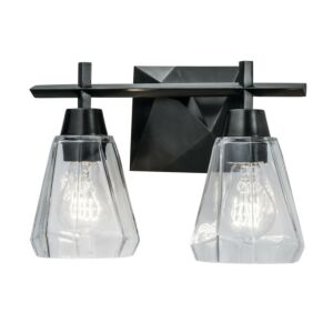 Arctic Bath Series  Bathroom Vanity Light in Acid Dipped Black by ELK Home