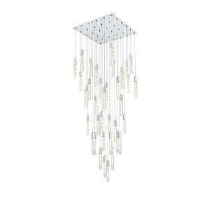 Aurora 36 Light Chandelier in Chrome And Clear by Elegant Lighting