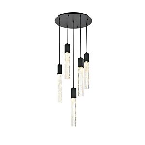 Aurora  Chandelier in Black And Clear by Elegant Lighting