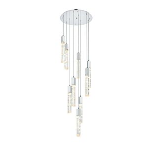 Aurora  Chandelier in Chrome And Clear by Elegant Lighting