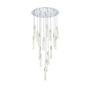 Aurora  Chandelier in Chrome And Clear by Elegant Lighting