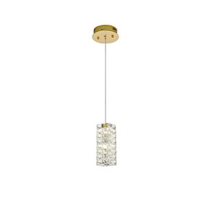 Aston LED Pendant in Satin Gold by Elegant Lighting