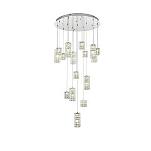 Aston LED Pendant in Chrome by Elegant Lighting