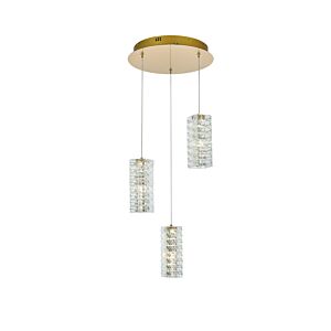 Aston LED Pendant in Satin Gold by Elegant Lighting