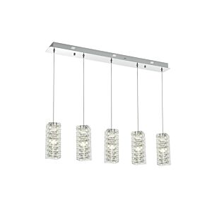 Aston LED Pendant in Chrome by Elegant Lighting