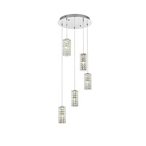 Aston LED Pendant in Chrome by Elegant Lighting