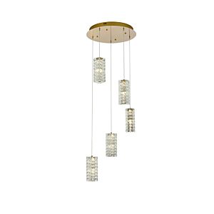 Aston LED Pendant in Satin Gold by Elegant Lighting