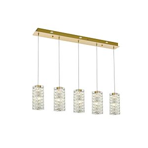 Aston LED Pendant in Satin Gold by Elegant Lighting