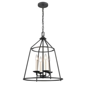 Ellisville  Chandelier in Matte Black by ELK Home