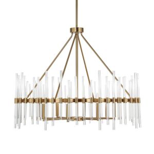 Crystal  Chandelier in Warm Brass by Uttermost