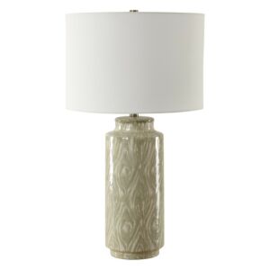 Laurel  Table Lamp in Organic Pattern In Soothing Cream And Sage by Uttermost