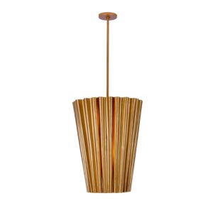 Ripple  Foyer Pendant in Bright Gold Leaf by Kalco