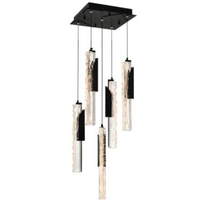 Valira LED Mini Pendant in Black by CWI Lighting