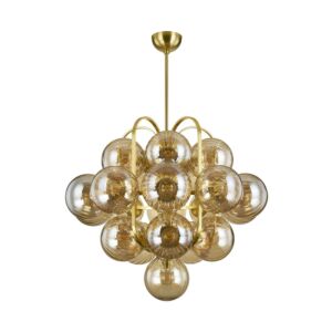 Cronus  Chandelier in Vintage Polished Brass by Corbett Lighting