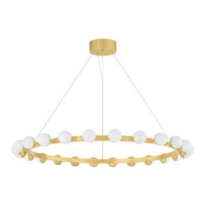 Linus LED Chandelier in Vintage Brass by Corbett Lighting