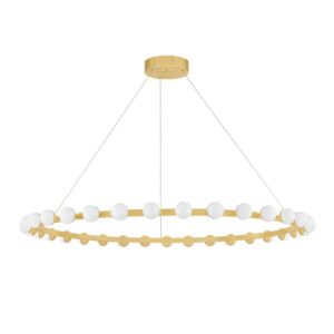 Linus LED Chandelier in Vintage Brass by Corbett Lighting