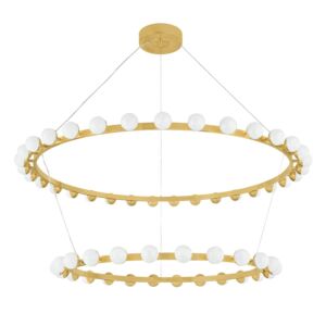 Linus LED Chandelier in Vintage Brass by Corbett Lighting