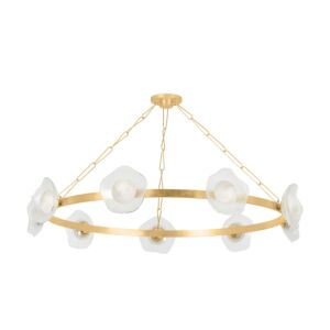 Almandine LED Chandelier in Vintage Gold Leaf by Corbett Lighting