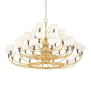 Brahma LED Chandelier in Vintage Polished Brass Bronze by Corbett Lighting